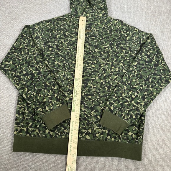 LRG Lifted Research Group Hoodie Sweatshirt Mens L Full Zip Green Camo Skate Y2K - Picture 11 of 12